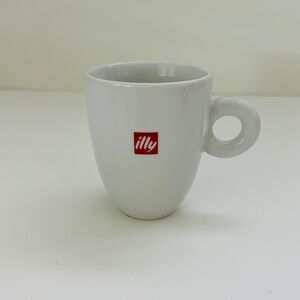 ILLY Classic Red White Logo Porcelain 8 oz Coffee Mug Cup
